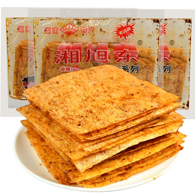 Xiangxudong spicy slices Hunan specialty childhood shredded nostalgic dry and hard small spicy strips Xudong spicy strips old-fashioned big spicy slices
