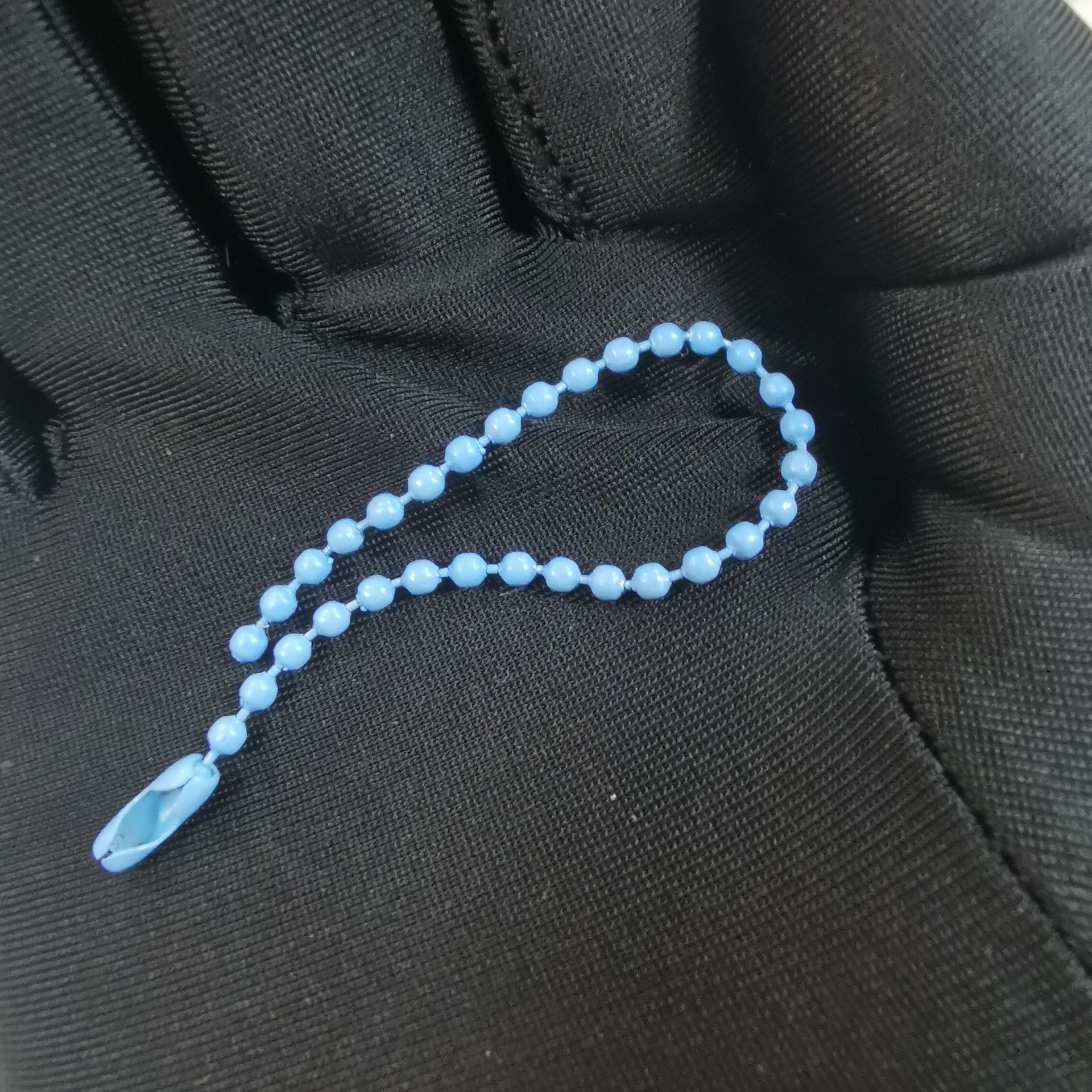 diy material wholesale paint bead chain color hanging chain tag key chain plush pendant connection ball bead chain