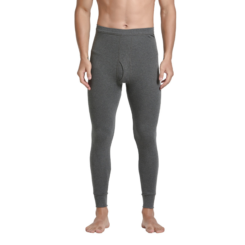 100% Cotton Men's Autumn Pants Men's Thin Leggings Autumn and Winter Tight Thermal Pants 7A Antibacterial Manufacturer Wholesale