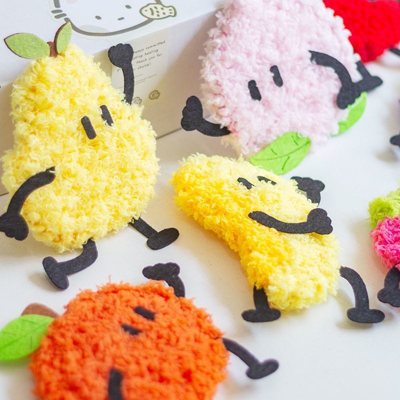 Children's Embroidery Handmade DIY Material Package for Beginners Kindergarten Simple Self-Embroidery Cartoon Fruit Poke Poke Fun