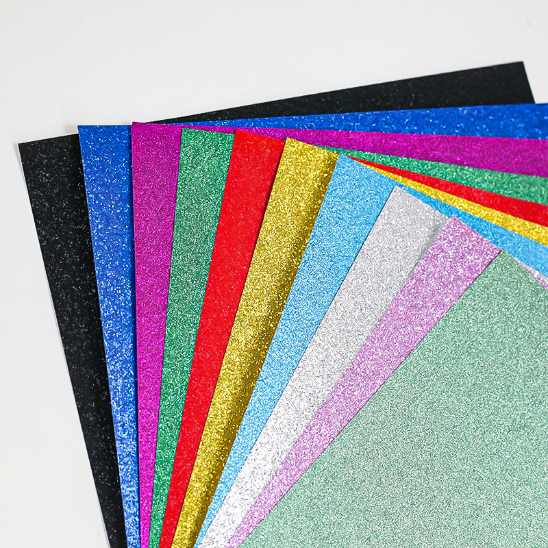Glitter paper 10 colors 20 sheets thick glitter gold powder paper 15cm square children handmade origami wholesale