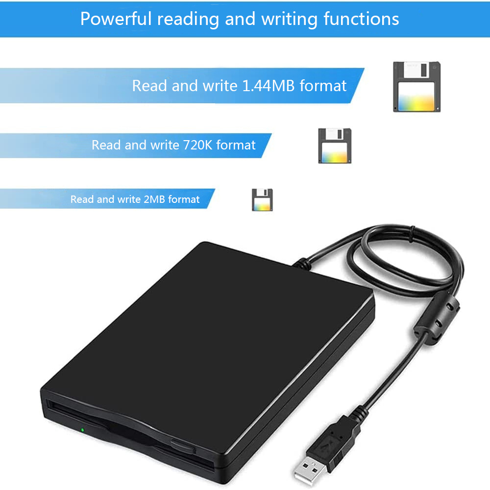 Oem Customized USB External Floppy Drive Laptop External Portable Floppy Disk Drive Reads and Writes 1.44 Floppy Disk