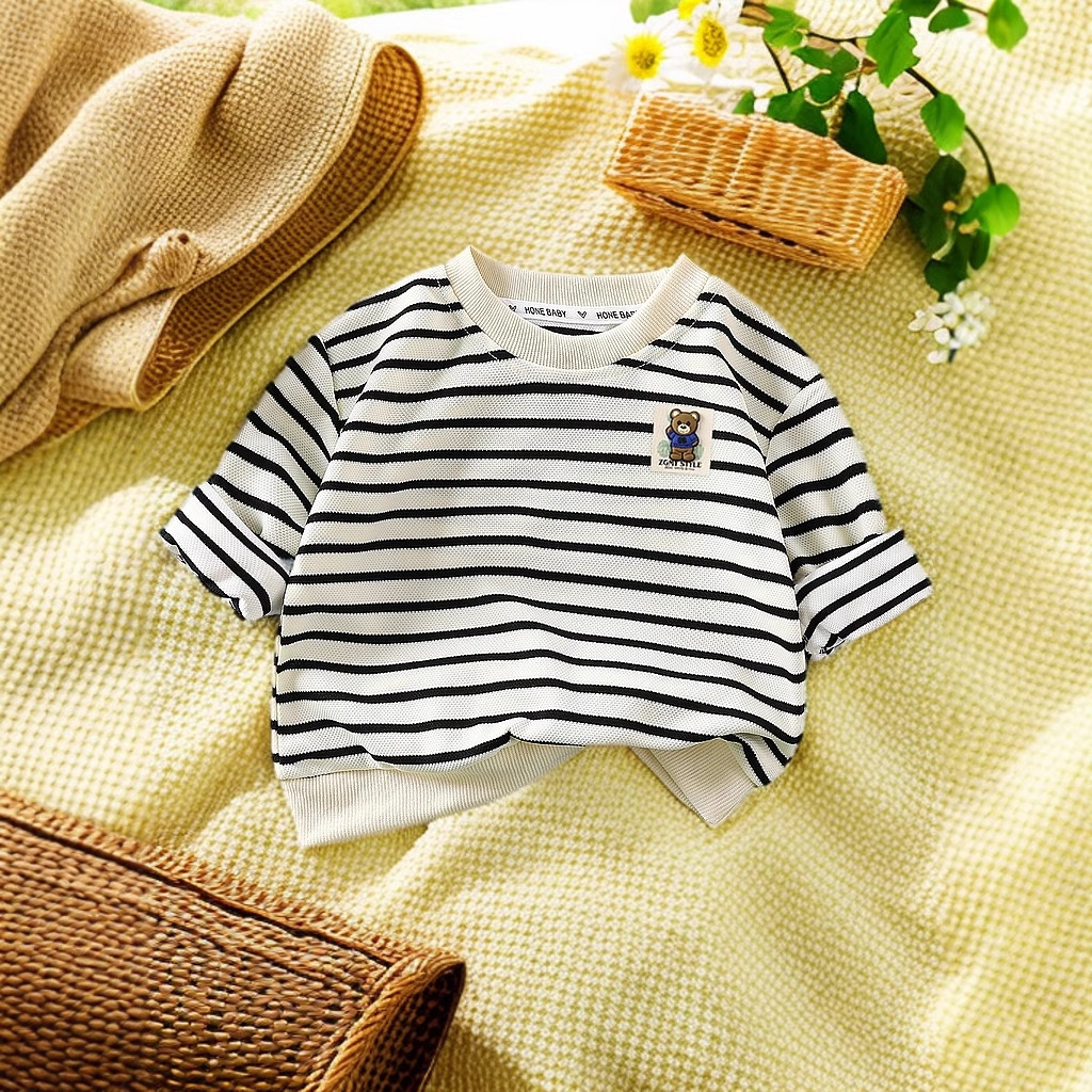 Spring New Kidsren's Sweatshirts, Versatile Stripesd Jackets for Boys and Girls, Baby Korean Style Kidsren's Clothing, Kidsren's Sweatshirts