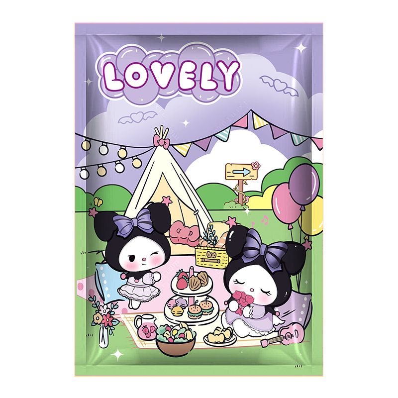 Cartoon Blind Bag Empty Bag Kapibara Stationery Gift Packaging Bag Brushed Aluminum Film Plastic Bag Self-Sealing