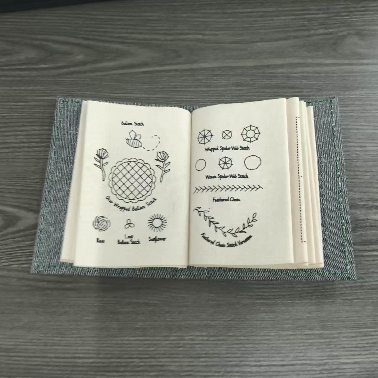 Cross-border Stitch Book sewing loose-leaf book DIY stitch book manual fabric embroidery needle book suit