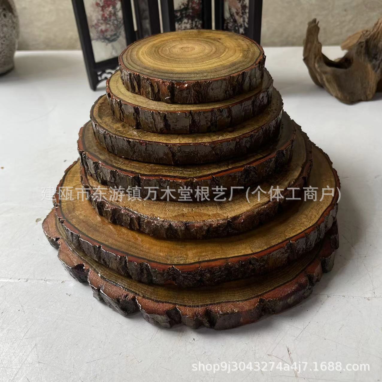 Natural Solid Wood Coaster Insulation Pad Wooden Root Carving Pad Anti-Scalding Pad Tea Ceremony Pad Base Handmade