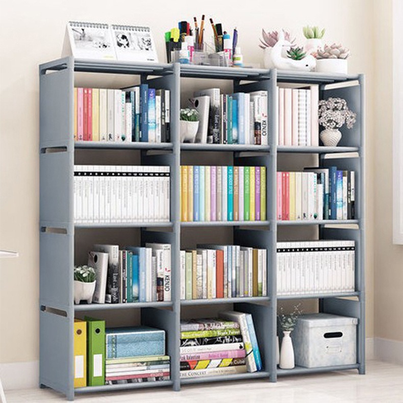 Simple Bookshelf Multi-Layer Storage Rack Storage Rack Economical Floor-Standing Rental House Space-Saving Combination Rack Wholesale