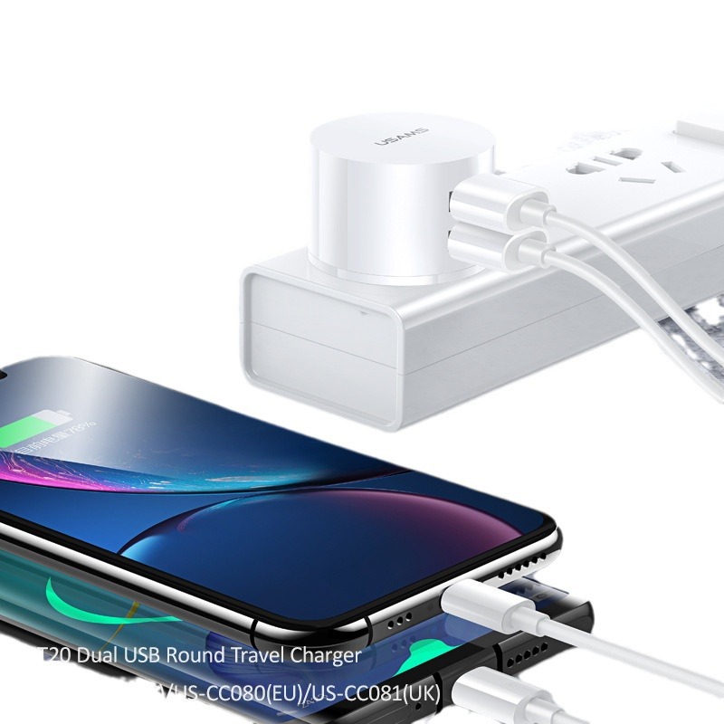 5V2A charger dual usb charging head 5v1a power adapter mobile phone charger fast charging head European standard British standard