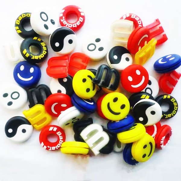 Кросс-бордерный теннисный амортизатор, улыбающееся лицо, силиконовый амортизатор, амортизирующая подушка, сетка, французская сетка