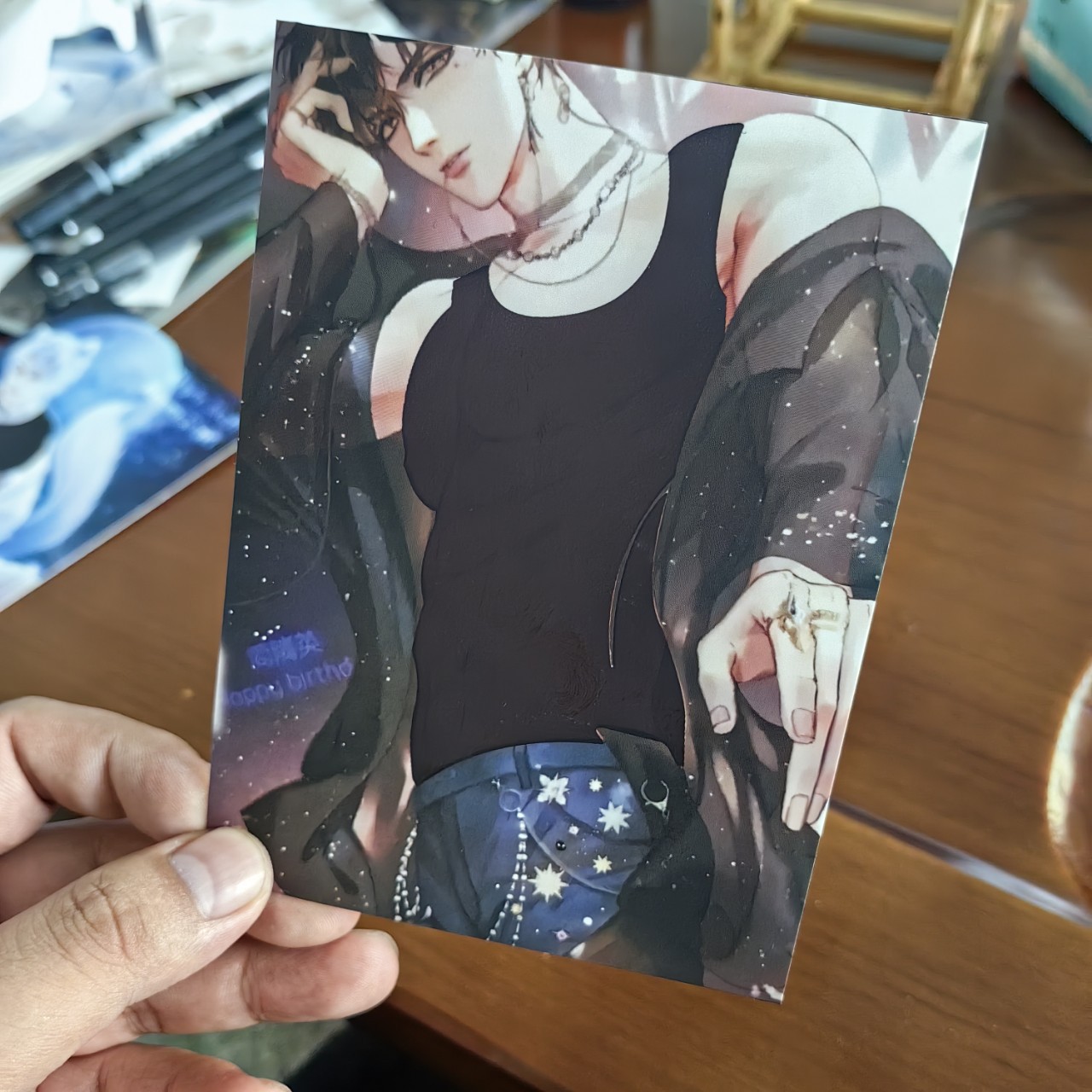 Temperature-Sensitive Water-Sensitive Postcards That Change Color When Heated, Special Small Cards, Anime Peripherals, Free Shipping, Finished Cartoon Cultural and Creative Products