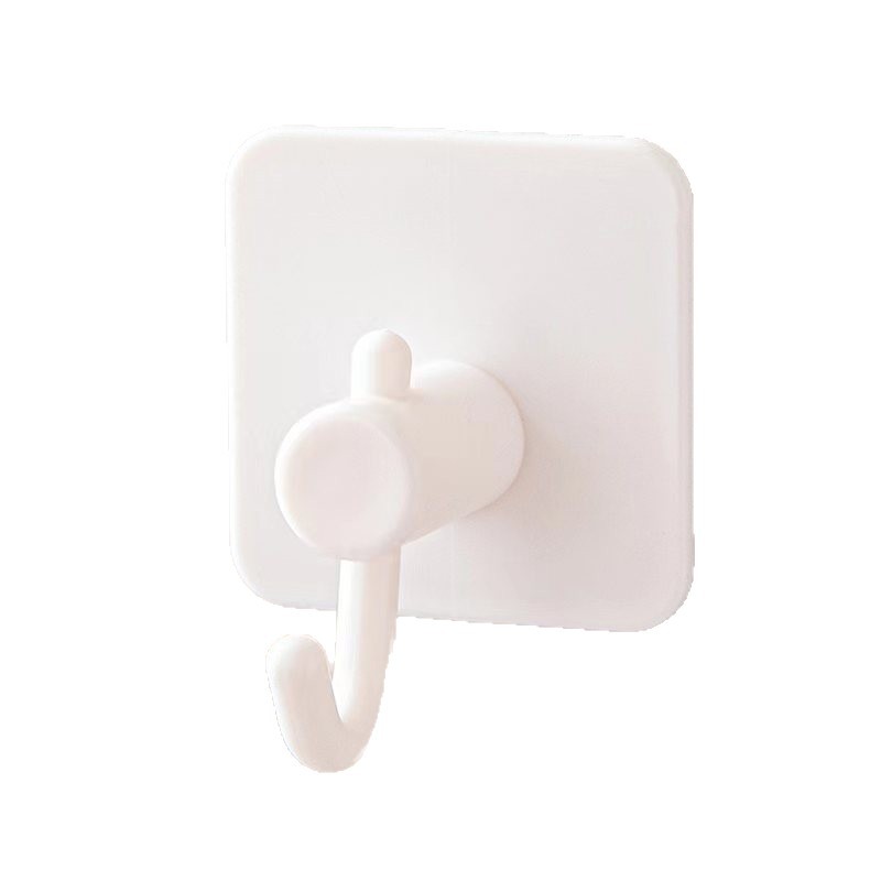 Factory Direct plastic punch-free acrylic strong double-sided adhesive wall Bathroom Kitchen coat and hat hook single hook