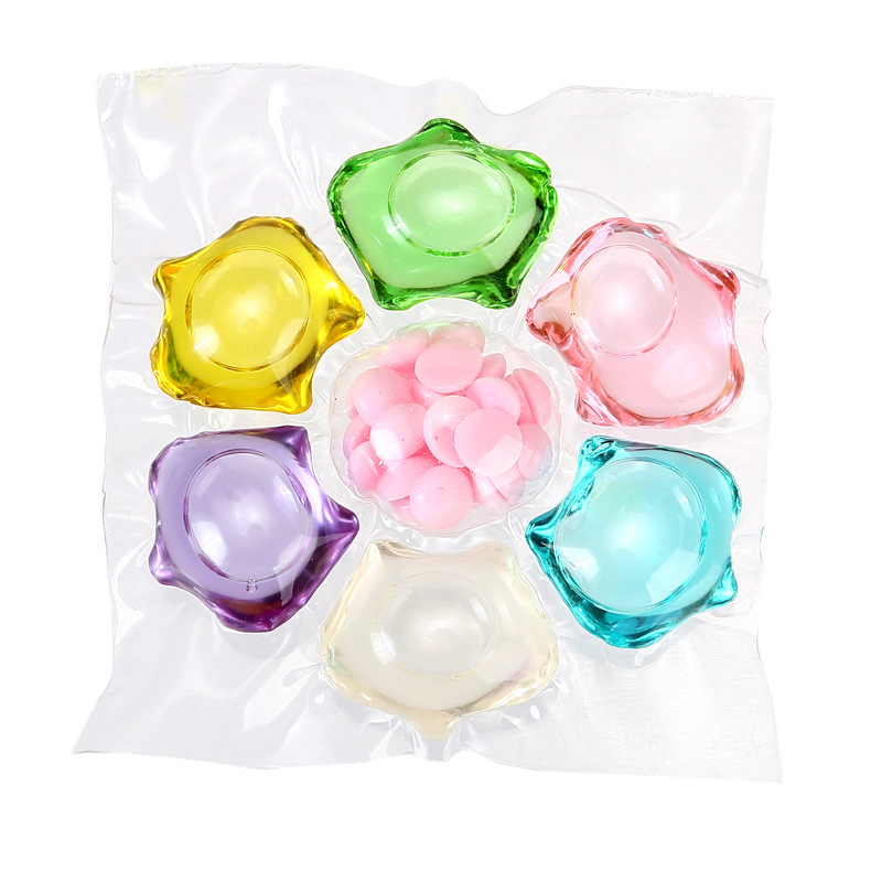 Seven-cavity laundry gel beads lasting fragrance deep cleansing decontamination laundry ball Multi-Effect one-in-one laundry beads factory direct sales