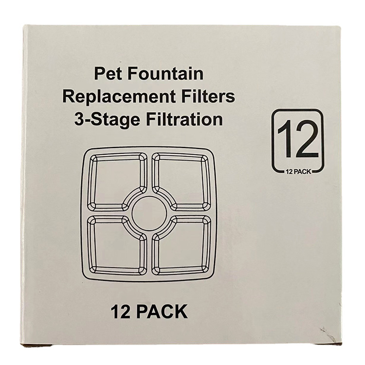 Square Pet Water Dispenser Filter Element Foreign Trade Activated Carbon Filter Cotton Cat Water Dispenser Filter Element