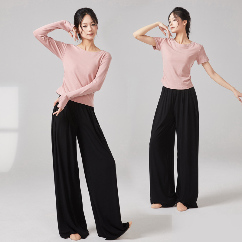 Dance Clothing for Women, Adult Body Training Clothing, Modern Dance Clothing, Ballet Practice Clothing, Round Neck Slimming Look Classical Dance Clothing