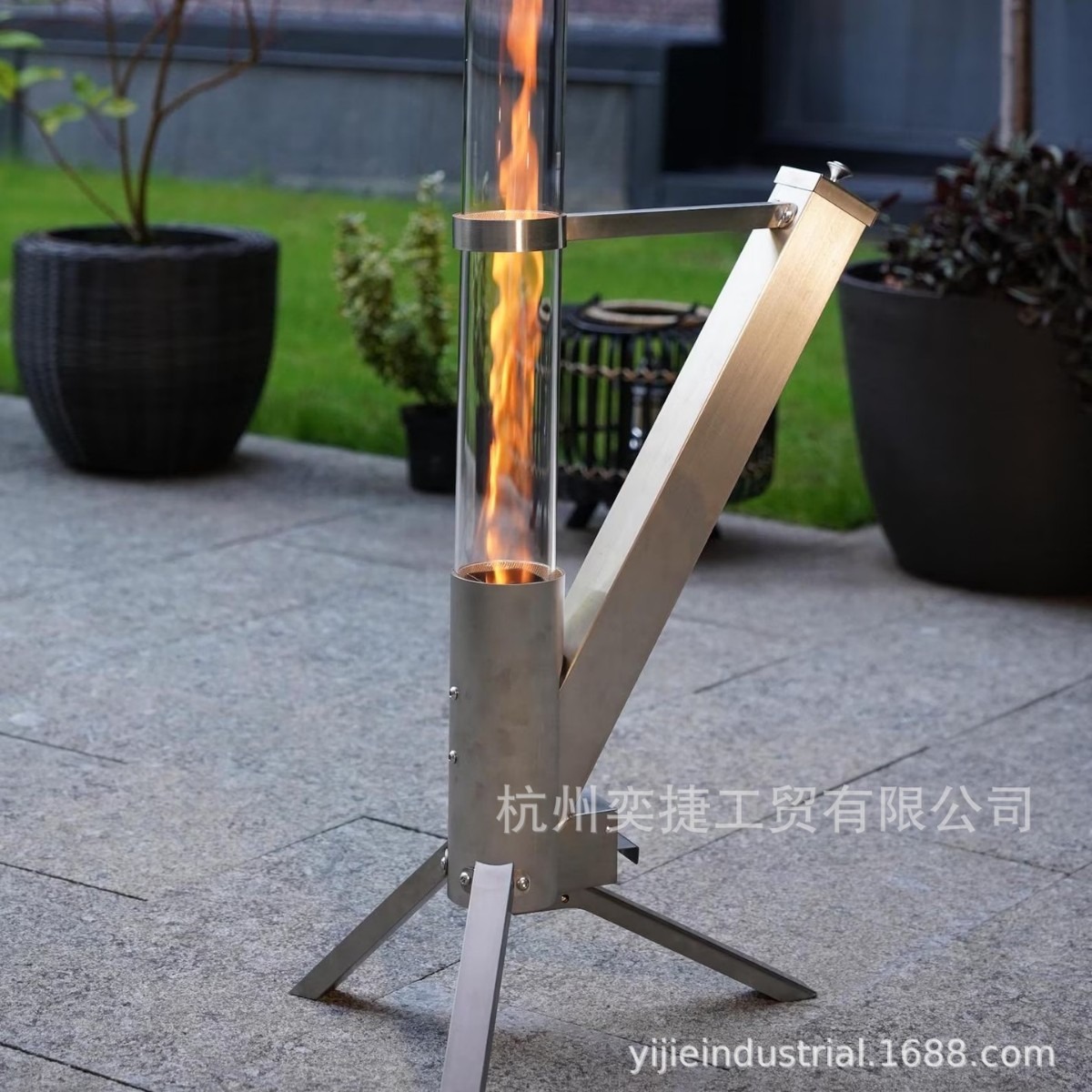 Modern Design Outdoor Patio Biomass Pellet Heating Furnace Environmentally Friendly Fuel Smokeless Stainless Steel Heating Furnace