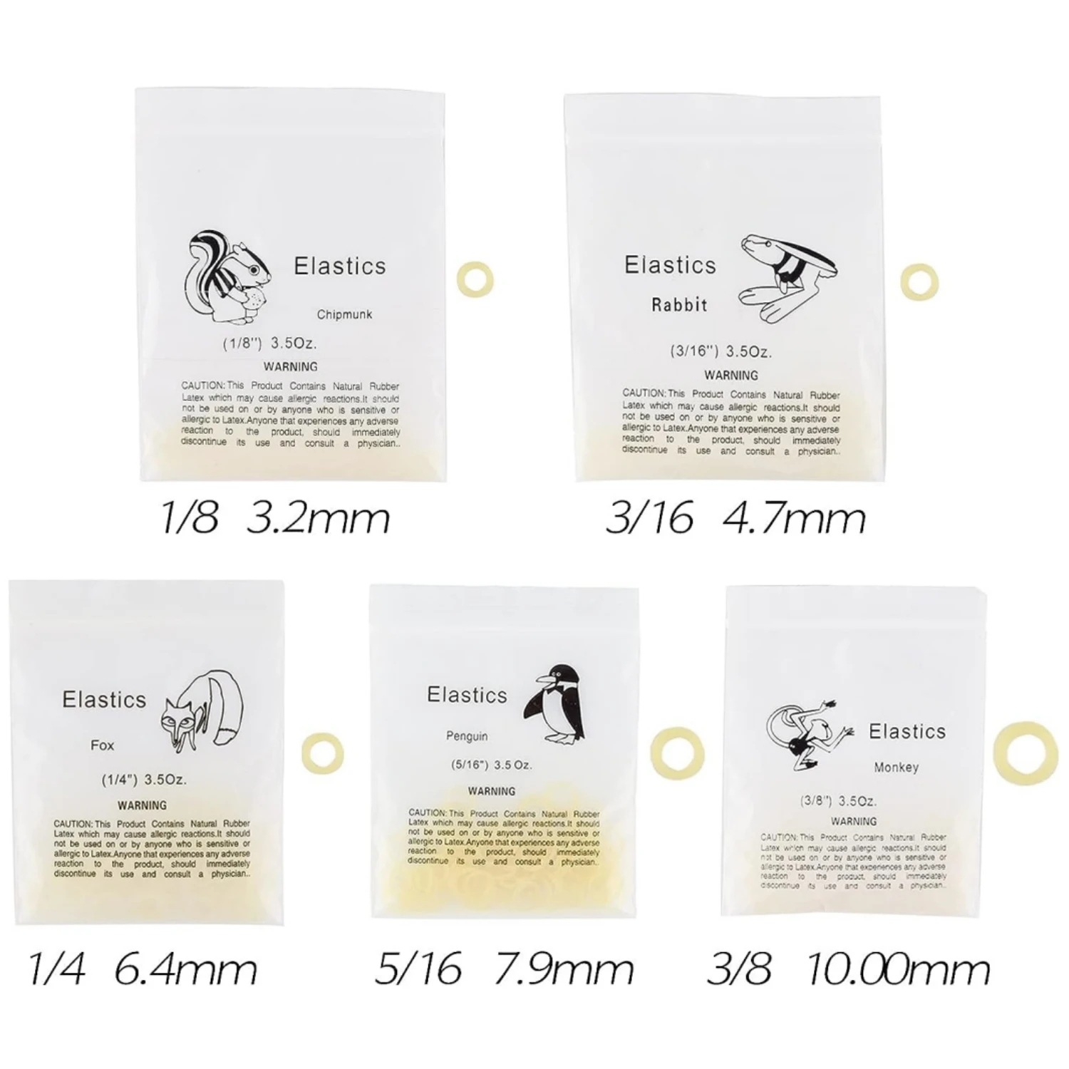 Orthodontic rubber band dental corrective rubber band orthodontic rubber band corrective rubber band 100 pack