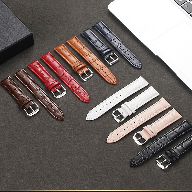 Ремешок для часов из натуральной кожи с бамбуковым узором и крокодиловым эффектом, мягкая телячья кожа, тонкий браслет, водонепроницаемый, с пряжкой