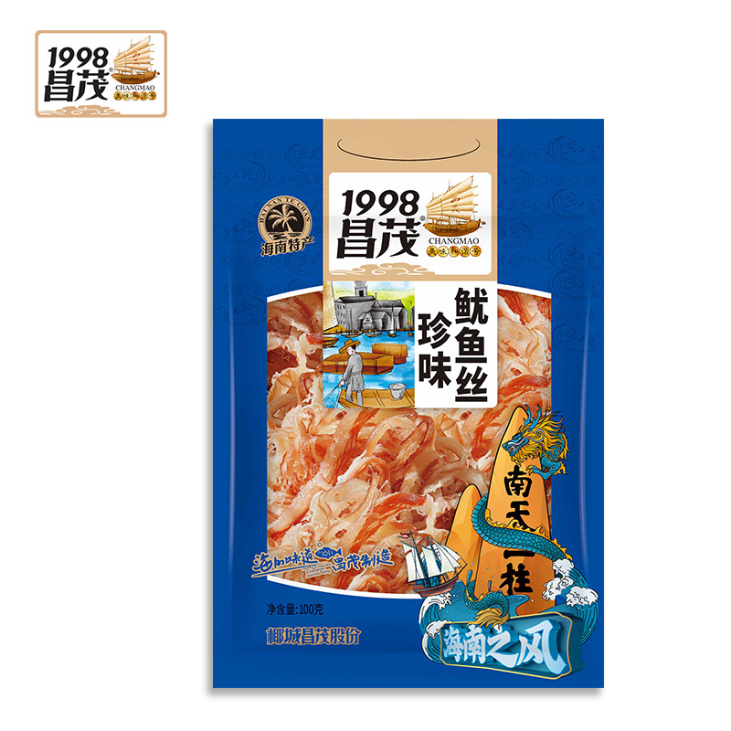 Changmao instant delicious squid shredded 100g shredded squid shredded seafood snack snack leisure food wholesale