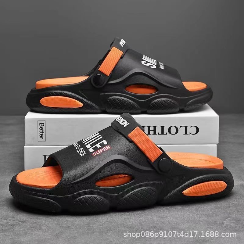 Men's Slippers Summer Drivers Wear Outside Driving 2024 New Home Non-slip Trendy Beach Sports Outdoor Sandals