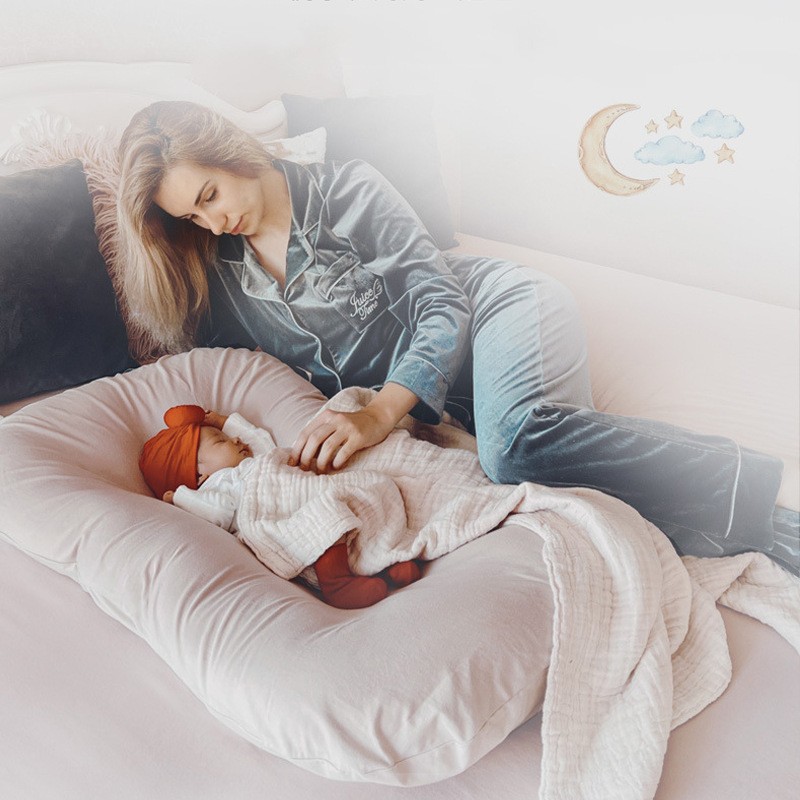 Comfort Bao's Same Style Newborn Bed Cover Baby Bionic Bed-In-Bed Outwear Pure Cotton Knitted Baby Comfort Bed Cover