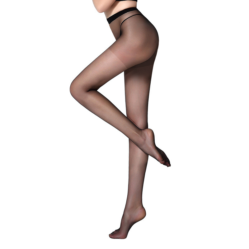 Bones 0D Ultra-thin Black Silk Stockings Black Pantyhose Can't Lose Crotch Invisible Anti-hook Silk Durable Silk Stockings Summer Thin