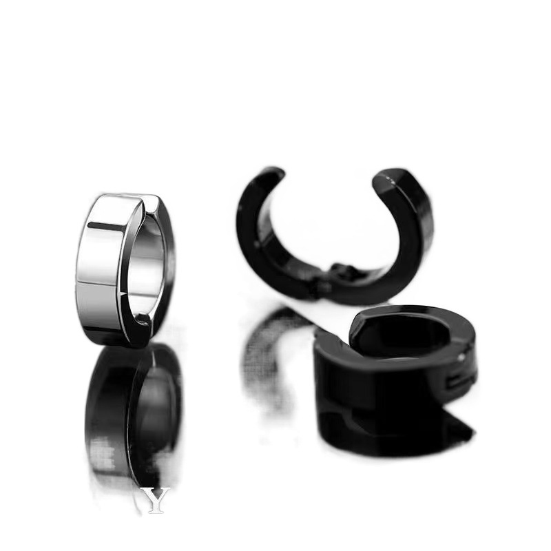 Ear Clip without Ear Holes Korean Style Titanium Steel Ear Clip Men's Ear Clip Women's Fake Earrings Earrings Student Men's Fake Earrings