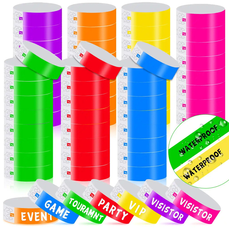 Disposable Dupont Paper Bracelet Ticket Exhibition Event Admission Ticket Wristband Children's Amusement Park Synthetic Paper