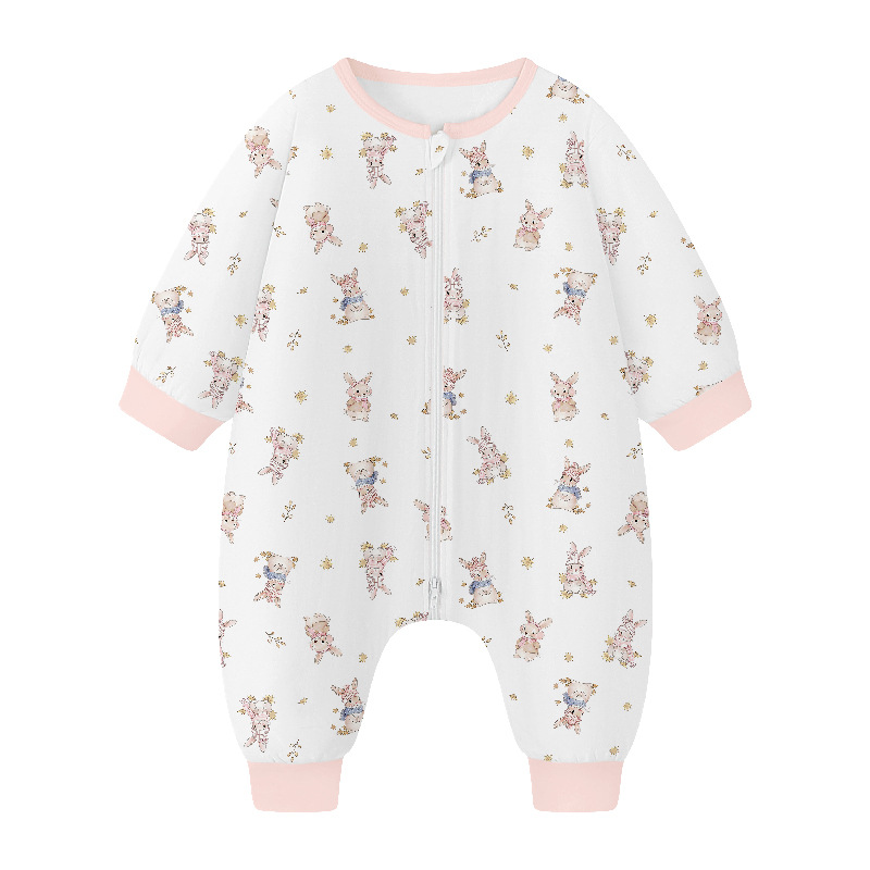 Baby Sleeping Bag, Infant Autumn and Winter Thickened Newborn Anti-Kick Quilt, Universal for All Seasons, Split-Leg Spring and Autumn Style