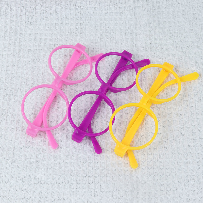 Children's Glasses Frame for Girls, Cute, Trendy, Round, Lensless, Baby Boy, Korean Style Princess, Versatile Retro Decorative Frame