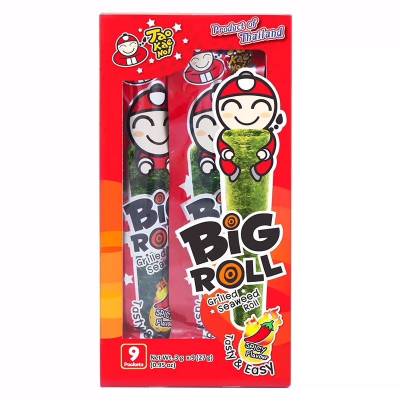 Thailand Imported Snacks Boss Tsai Seaweed Roll Wholesale Net Red Classic Instant Roasted Seaweed Laver Snacks