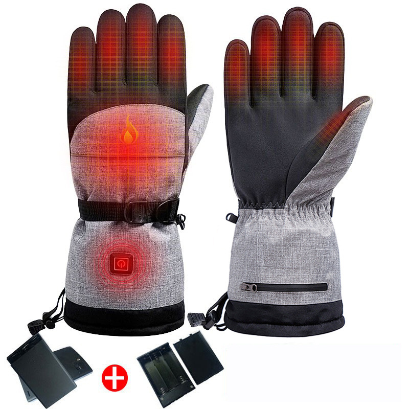 Intelligent Heating Gloves, Outdoor Cycling and Skiing Electric Heating Gloves, Touch-Screen Wearable, Warm and Cold-Proof Heating Gloves