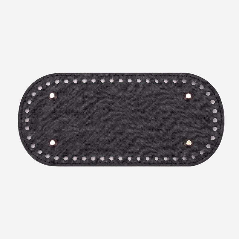 Bag Accessories DIY Hand-Woven Bag Bottom Pu Cross Pattern 22*10cm Oval Bag Bottom Ready for Sale