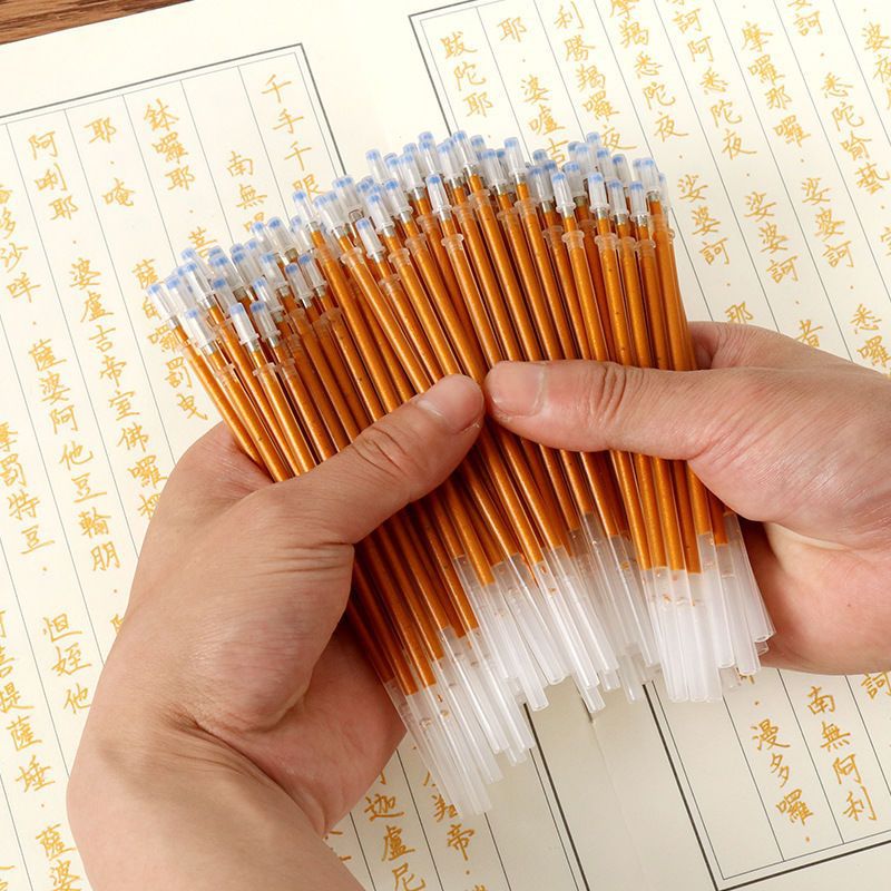 Запасной картридж для ручки сандалового дерева, золотой картридж 0.7мм, специальный картридж для рисования Будды