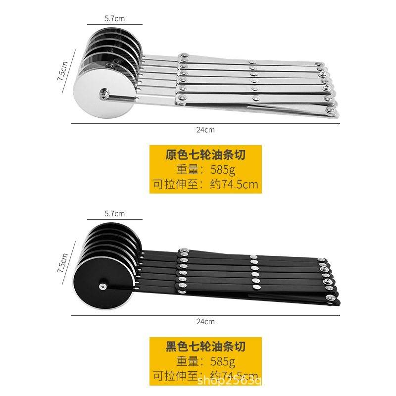 Stainless Steel Dough Cutter, Retractable Multi-Wheel Cutter, Roller Cutter, Pizza Cutter, Commercial Cutter for Baking