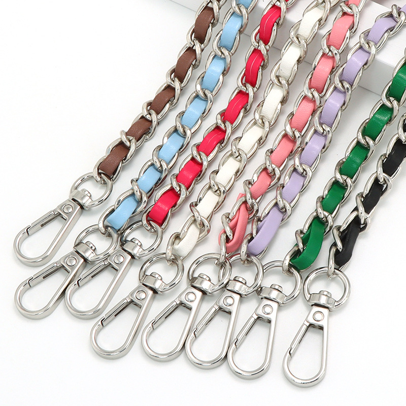 Customized Bag Chain Shoulder Strap Metal Leather Chain Bag Strap Single Shoulder Diagonal DIY Xiaoxiang Mobile Phone Hanging Neck Chain