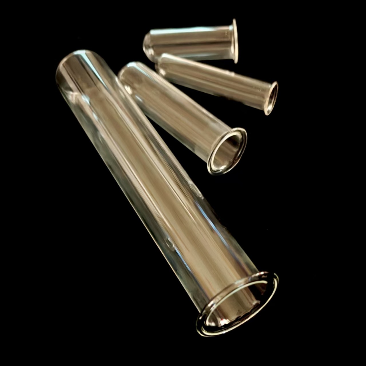 Transparent Straight Tube Test Tube with Flared Edge, Transparent Glass for Bedroom, Desktop, Living Room, Dining Table, Flower Arrangement Vase