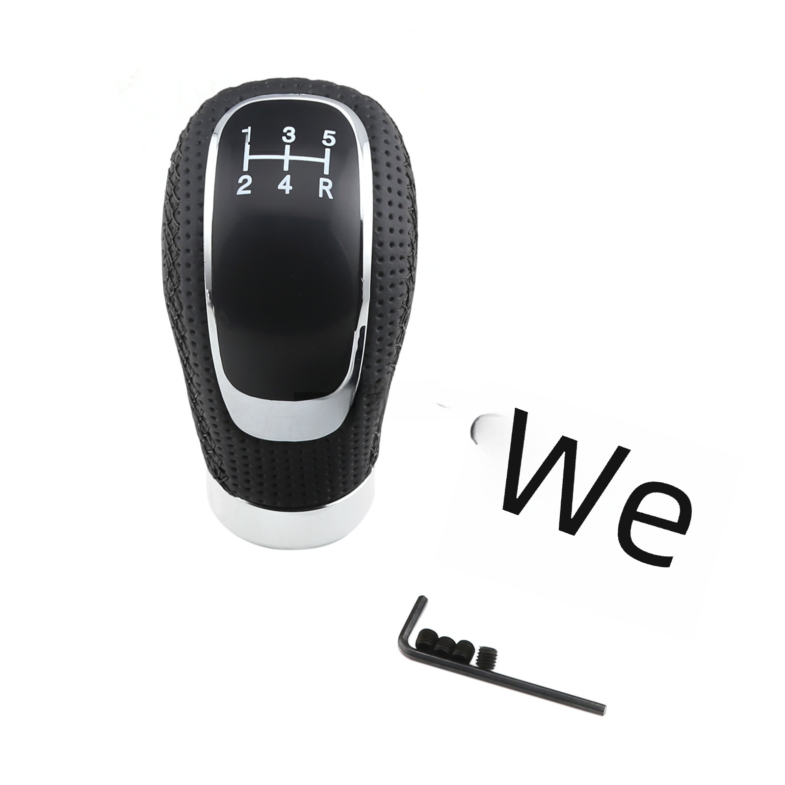 Car modification Universal 5-speed manual gear head with gear manual gear lever 5-speed manual leather gear handle head