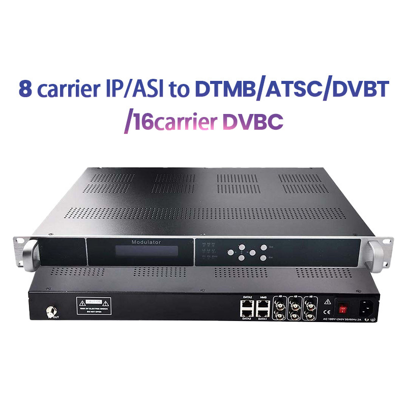 Модулятор системы цифрового телевидения Ip/Asi в Dvbt 8Ch 16Ch 24Ch Isdbt Dvbc