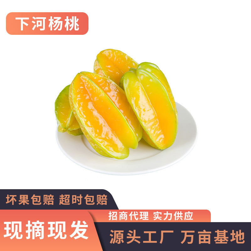 Тайваньский красный дракон звёздный фрукт тропический свежесобранный Фуцзянь Чжанчжоу Сяше пятиконечная звезда фрукт 3/ 2.5кг оптом