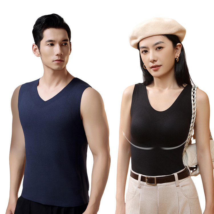 Arctic Velvet Sheep Wool Thermal Vest Intimates for Men and Women Fleece-Lined and Thickeneded Middle-Aged and Elderly Autumn Clothes Vest Waistcoat Winter