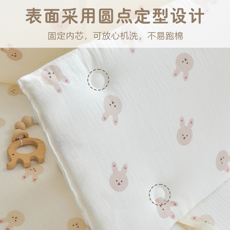 Newborn baby cotton gauze one-piece bed wall baby anti-collision buffer soft bag children's splicing bed fence cloth