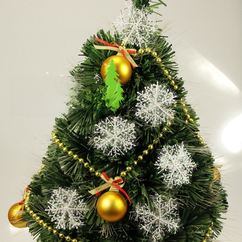 Ready Stock Christmas Decoration Supplies Snowflakes Plastic Snowflakes 11cm Christmas Snowflakes Christmas Gifts