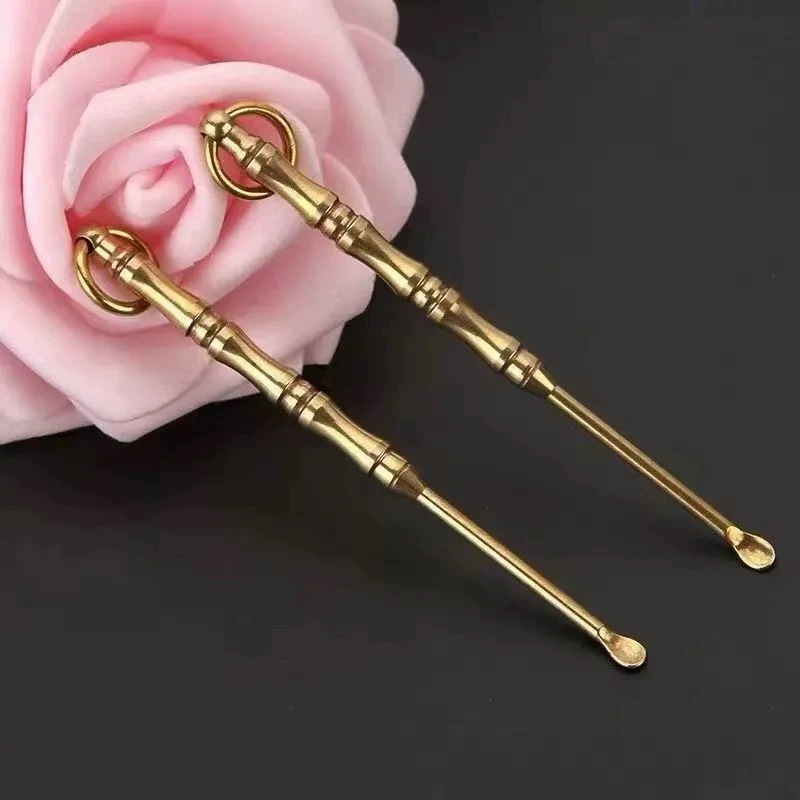 Креативная золотая серебряная ушная ложка, ручная работа, легкая для переноски