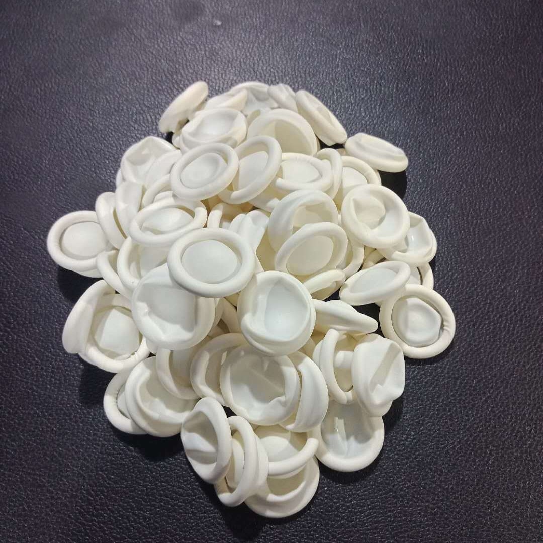 Disposable finger cover white electronic beauty salon nail art powder-free dust-free industrial electronic latex finger cover free shipping