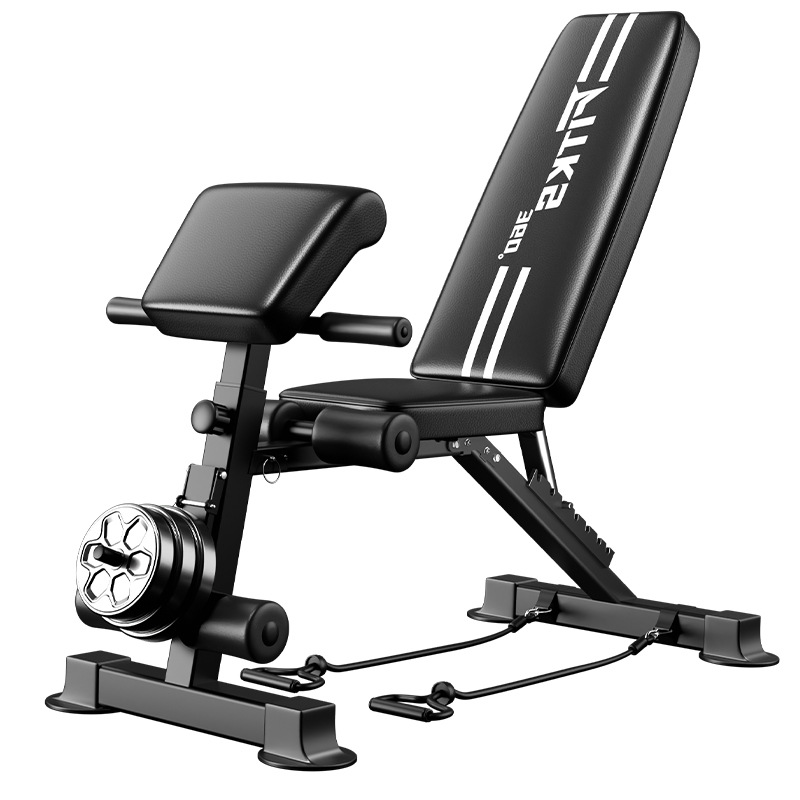 Dumbbell Bench Multifunctional Pastor Bench Home Fitness Chair Folding Bird Bench Men's Barbell Bench Press Fitness Equipment