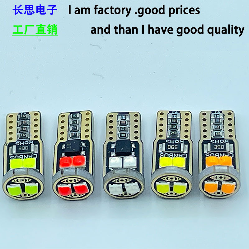 Car led width light t10 3030 6smd highlight license plate light decoding Canbus lens car light