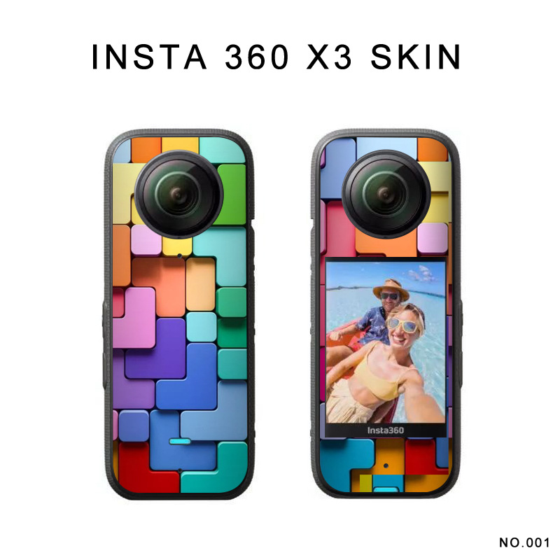 Insta360 X3 Sticker Shadow Stone X3 Action Camera Protective Film Personalized Color Sticker Anti-Scratch Waterproof Air Guide Backing