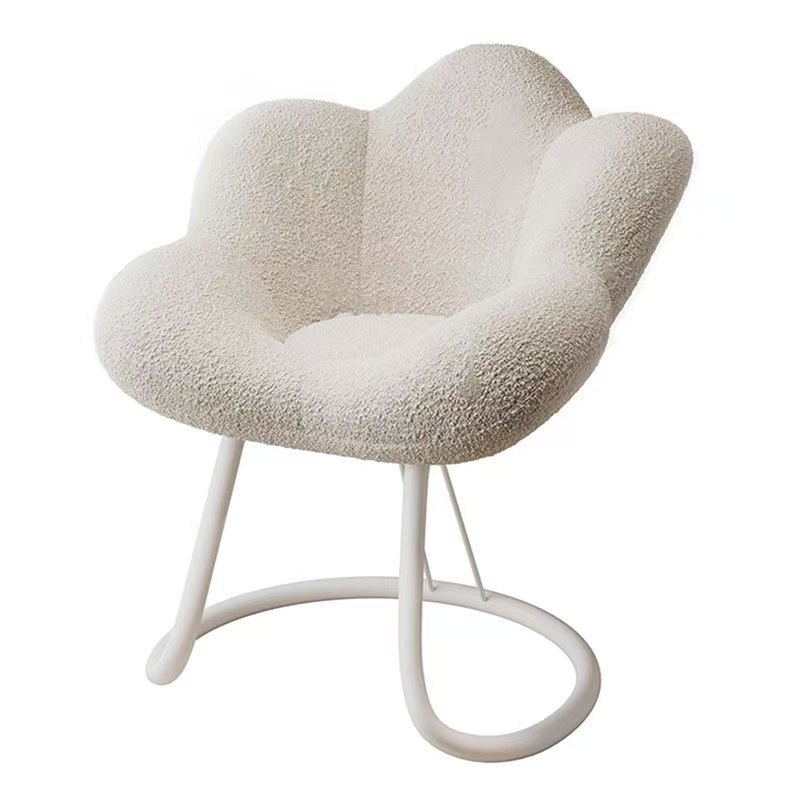 Makeup Chair Bedroom Dressing Stool Internet Celebrity Light Luxury Cream Style Rotating Makeup Stool Petal Backrest Chair Manufacturer Wholesale