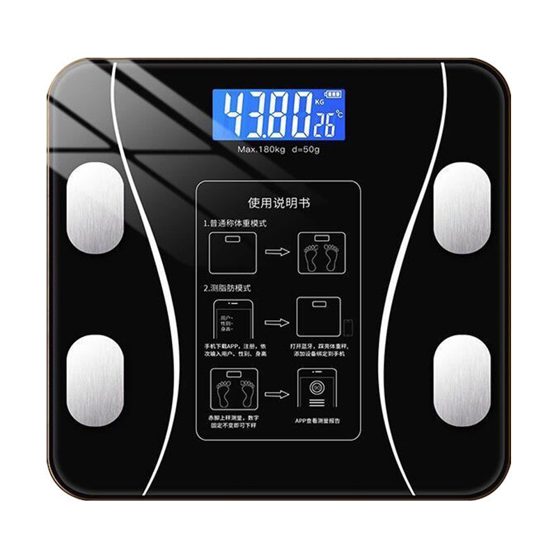 Manufacturer Wholesale Smart Weight Scale Body Fat Scale Household Cross-Border Electronic Scale USB Charging Body Fat Scale Bluetooth Connection