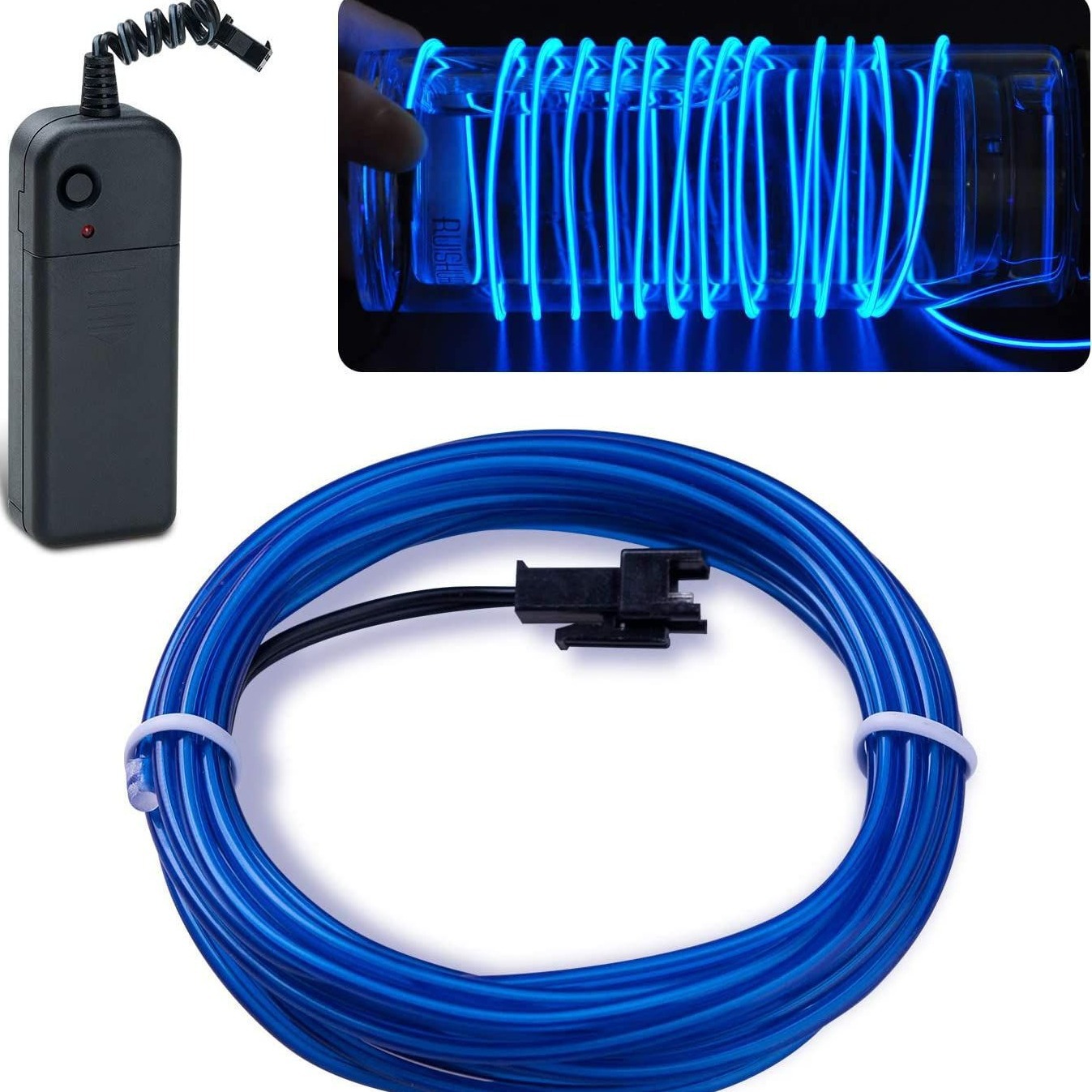 EL холодный свет светящаяся проволока 3M+3V батарейный блок комплект световая лента сценические декорации реквизит кросс-граница горячая продажа